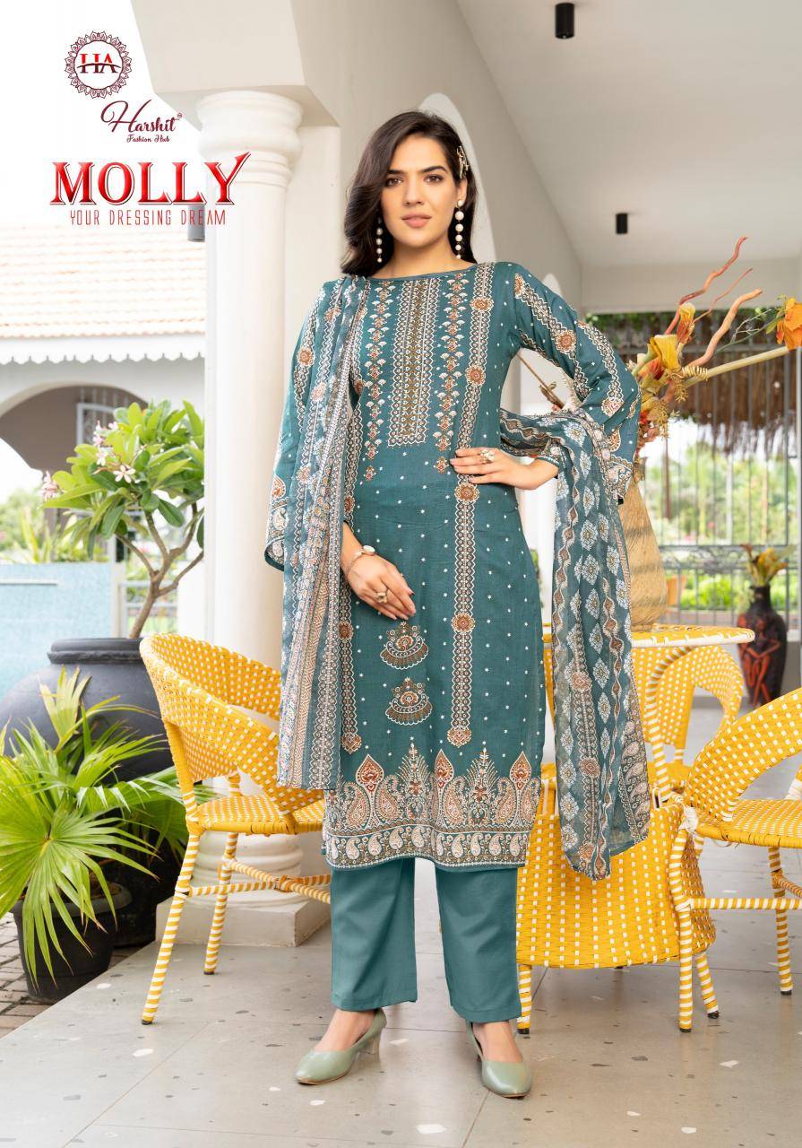 Alok suit molly Wholesale dress material suppliers in Ahmedabad