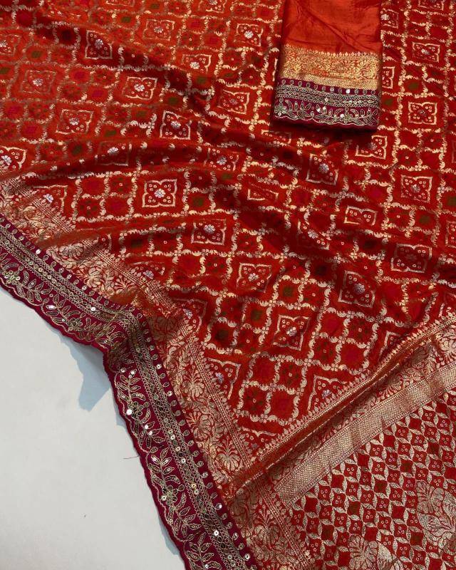 Akshara soft russian bandhej silk Saree wholesale shop in Kolkata
