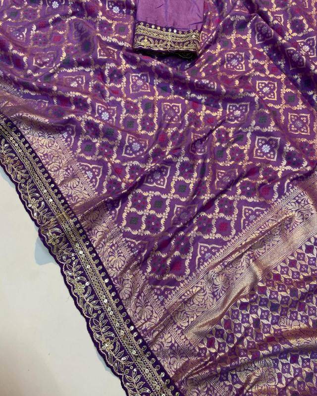 Akshara soft russian bandhej silk Saree wholesale shop in Kolkata