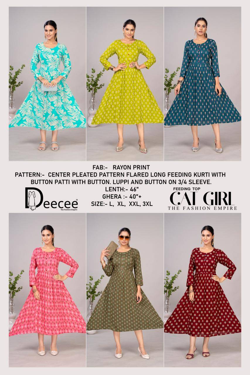 Deecee cat girl Latest kurti designs wholesale