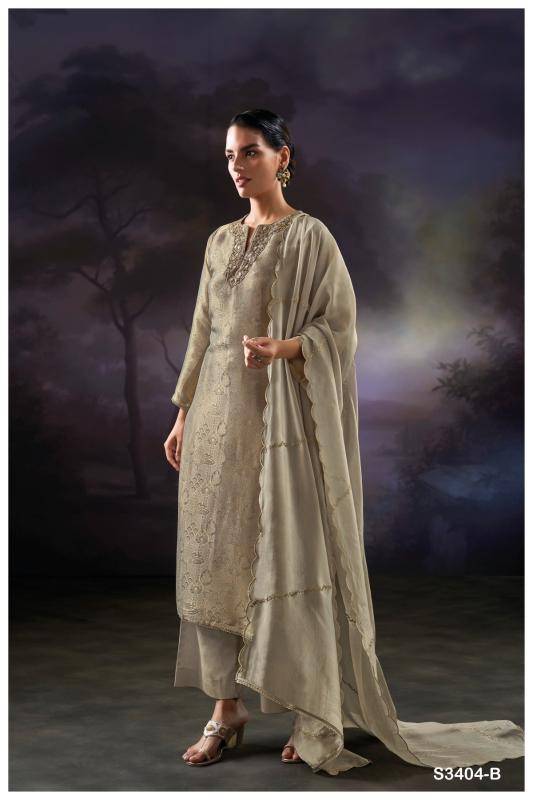 Ganga nida 3404 Printed dress materials in Bangalore