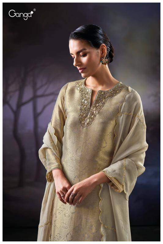 Ganga nida 3404 Printed dress materials in Bangalore