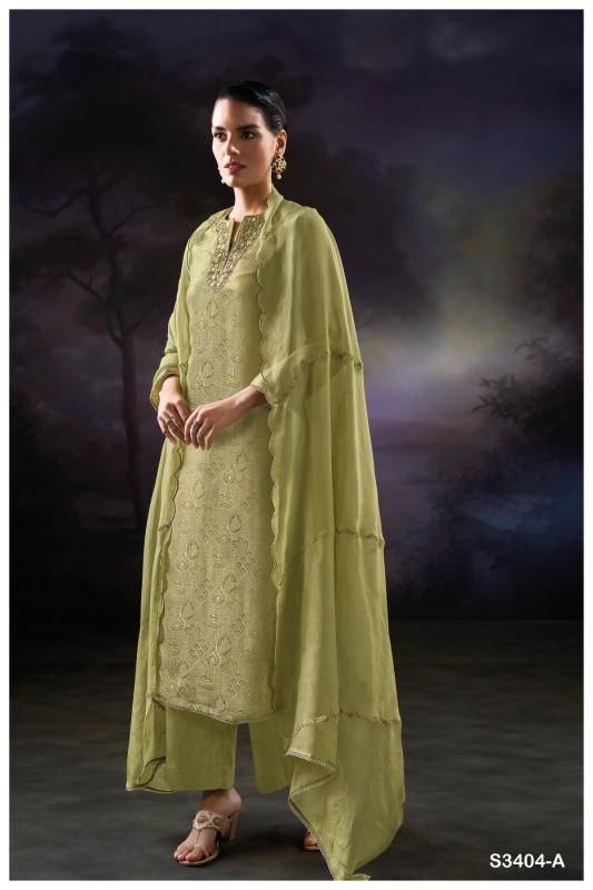 Ganga nida 3404 Printed dress materials in Bangalore