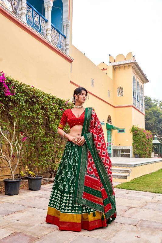 Tussar Silk Printed Heavy work Printed lehenga choli manufacturers