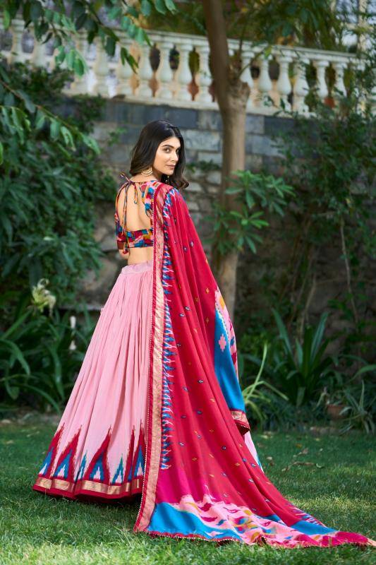 Tussar Silk Printed Heavy work Printed lehenga choli manufacturers