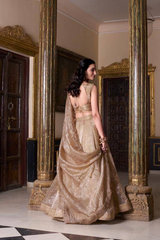 Wedding Collection Gold Crush Bulk lehenga choli for resellers