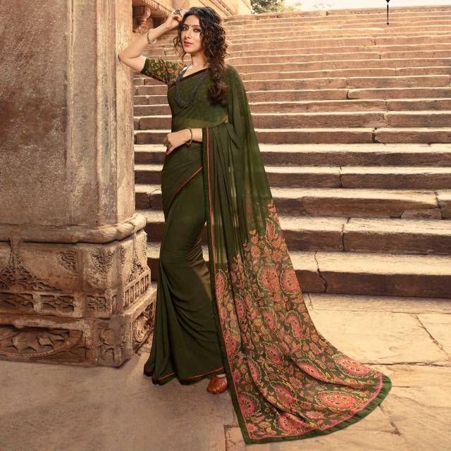 GC georgette silk printed High-quality sarees wholesale