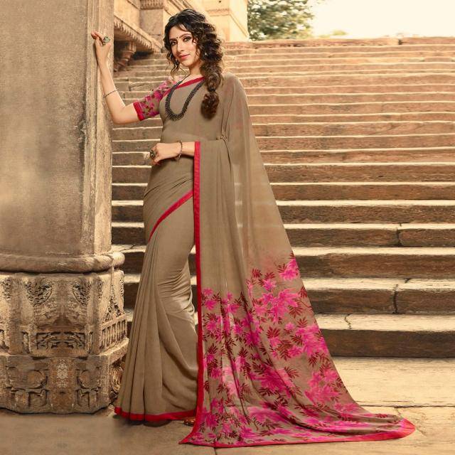 GC georgette silk printed High-quality sarees wholesale