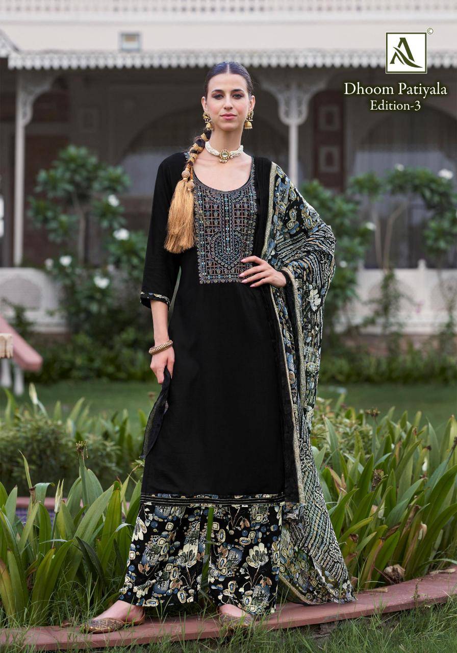 Alok suit dhoom patiyala 3 Dress materials wholesale market online