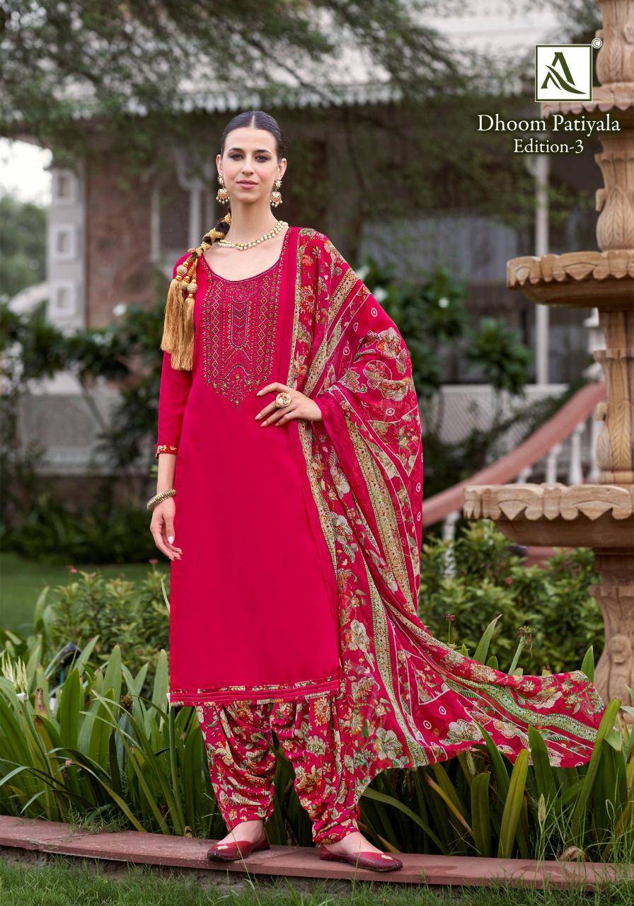 Alok suit dhoom patiyala 3 Dress materials wholesale market online