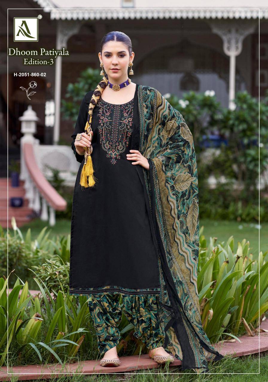 Alok suit dhoom patiyala 3 Dress materials wholesale market online