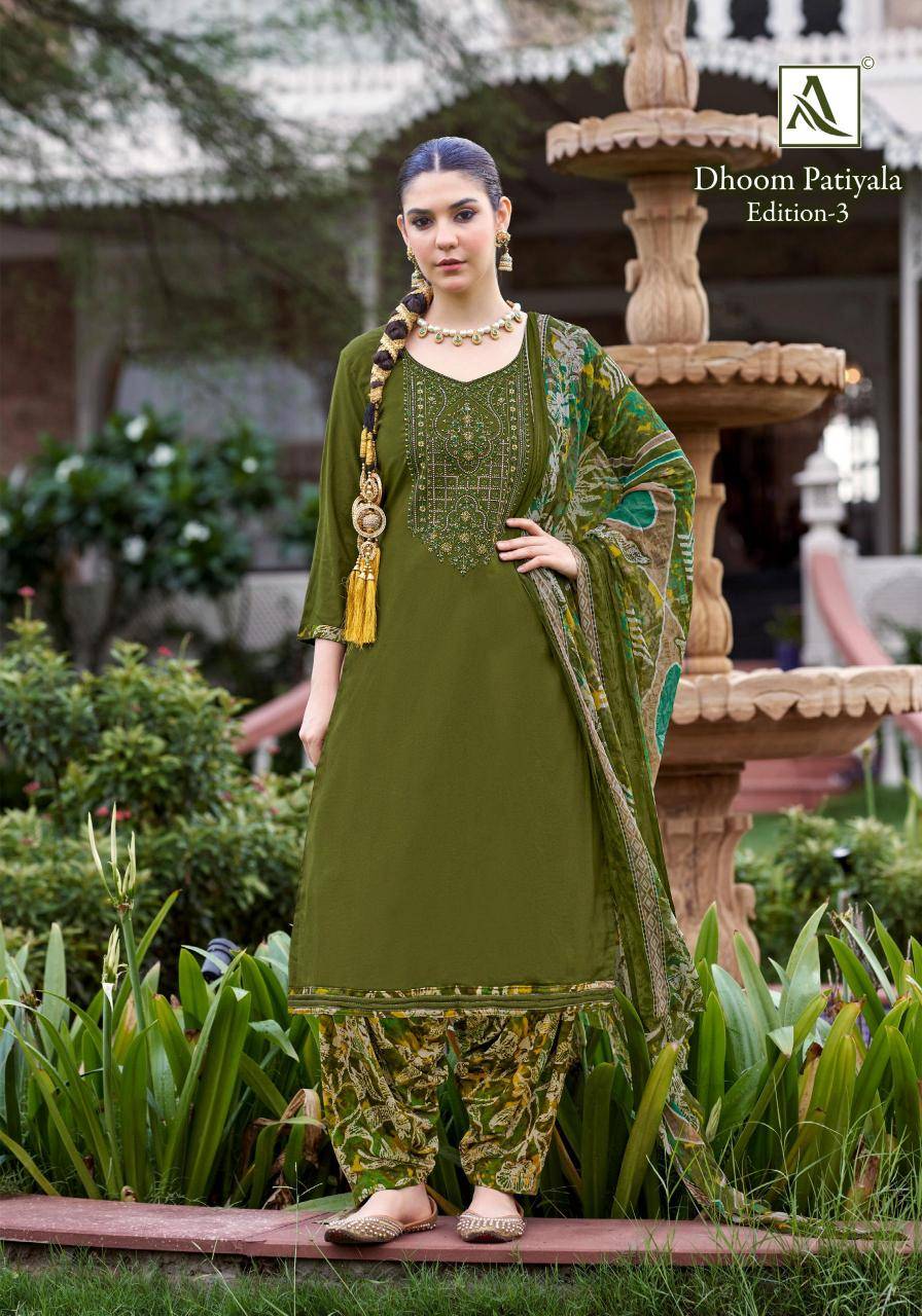 Alok suit dhoom patiyala 3 Dress materials wholesale market online
