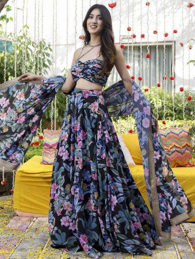 Botnical 01 Fancy Printed Bulk lehenga choli suppliers
