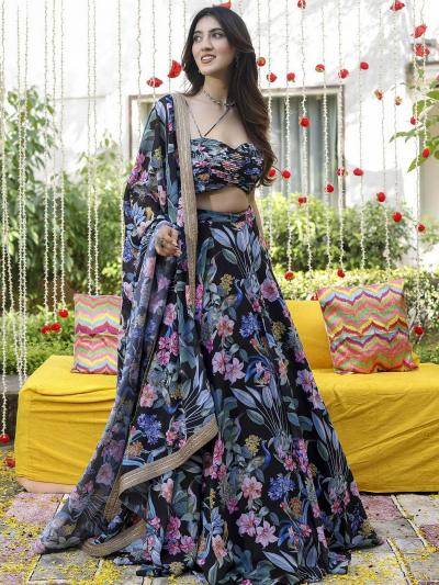 Botnical 01 Fancy Printed Bulk lehenga choli suppliers