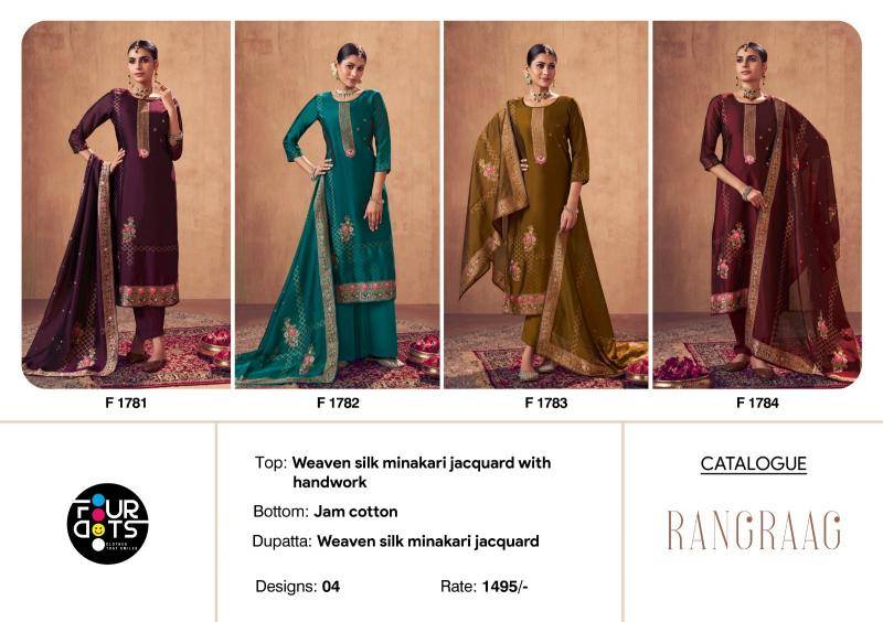 Fourdots rangraag Unstitched dress materials wholesale Mumbai