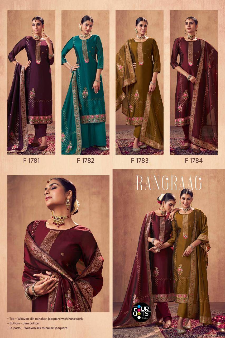 Fourdots rangraag Unstitched dress materials wholesale Mumbai