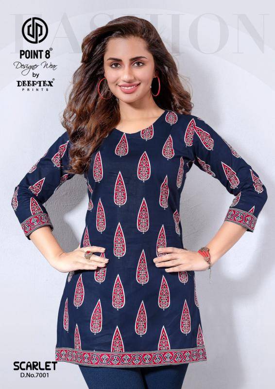 Deeptex scarlet vol-7 Kurti exporters in ahmedabad