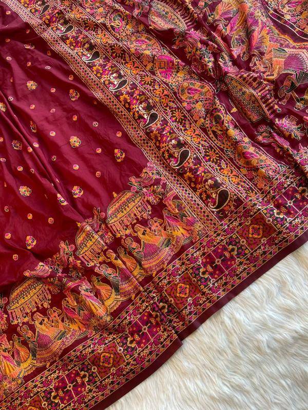 Akshara soft rajwadi pashmina silk Sarees suppliers in Surat
