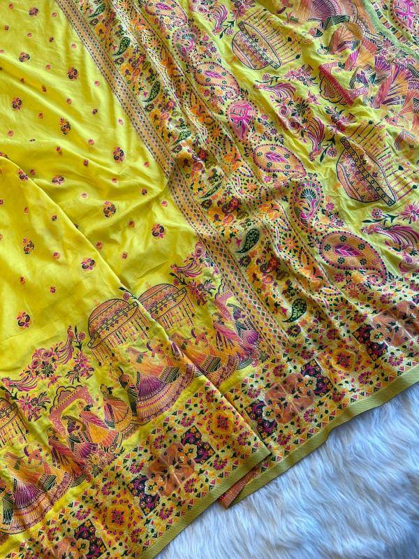 Akshara soft rajwadi pashmina silk Sarees suppliers in Surat