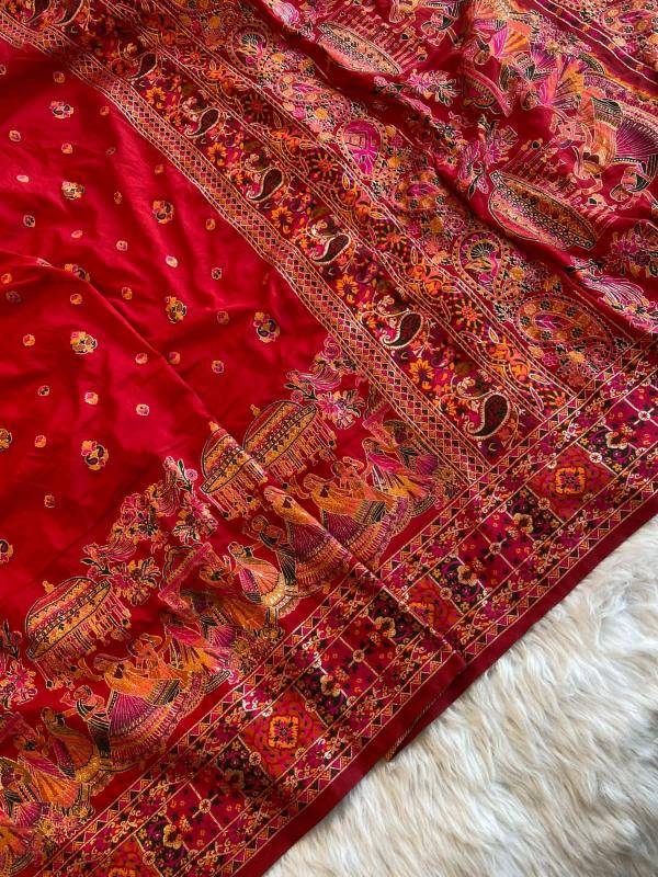 Akshara soft rajwadi pashmina silk Sarees suppliers in Surat