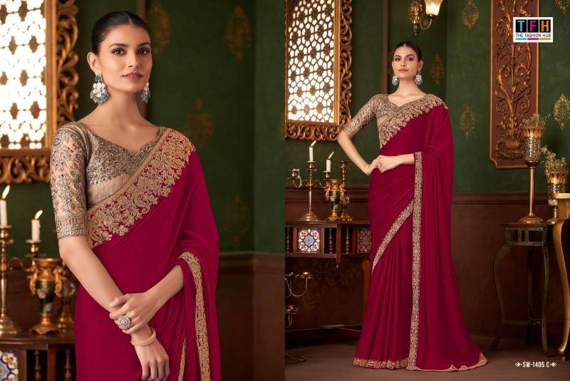 Shorya TFH SW 1405 Wholesale saree market in Hyderabad