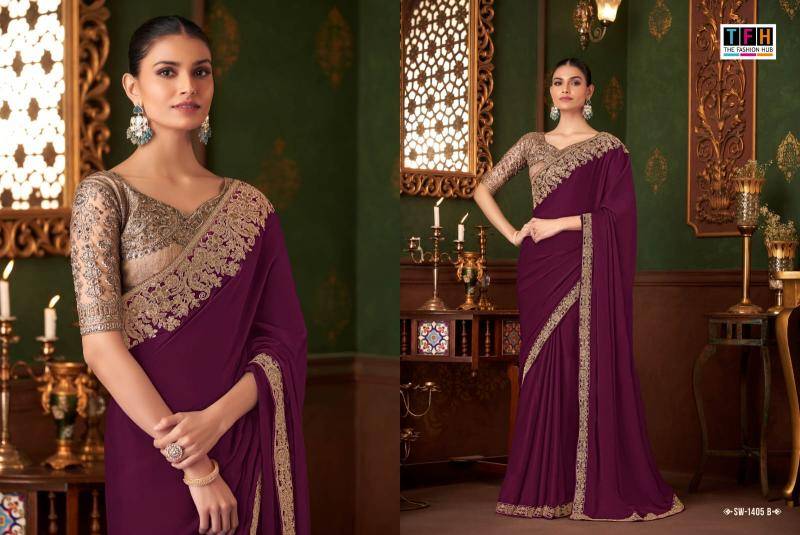 Shorya TFH SW 1405 Wholesale saree market in Hyderabad