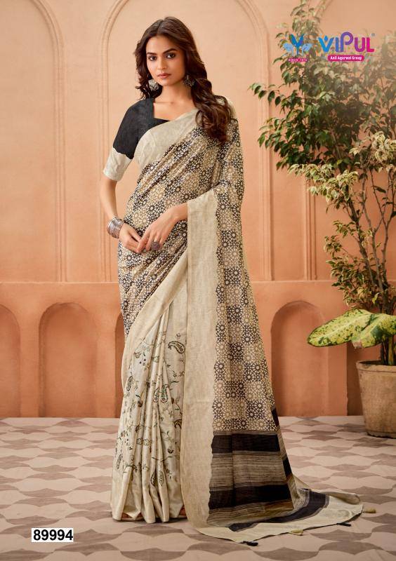 Vipul tushar silk printed Designer Sarees Wholesale