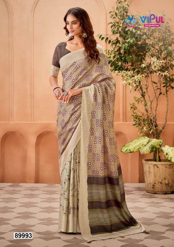 Vipul tushar silk printed Designer Sarees Wholesale