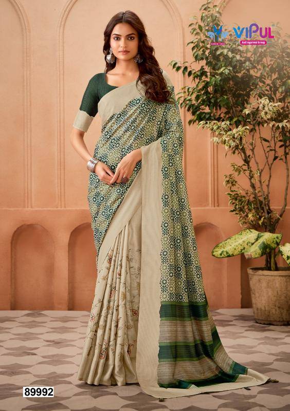 Vipul tushar silk printed Designer Sarees Wholesale