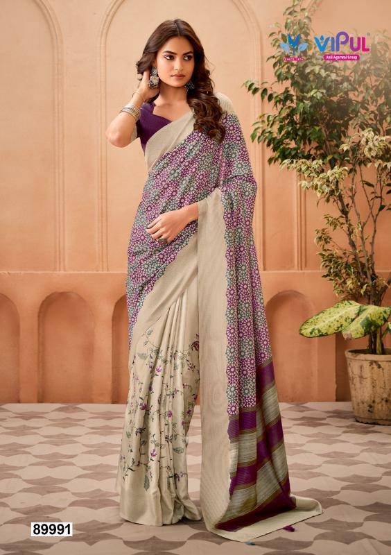 Vipul tushar silk printed Designer Sarees Wholesale
