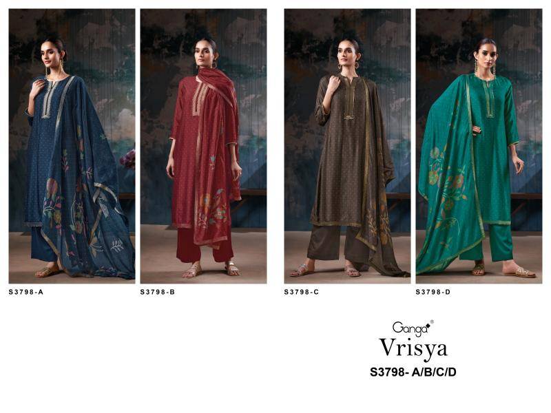 Ganga vrisya 3798 Dress materials wholesale market in Mumbai