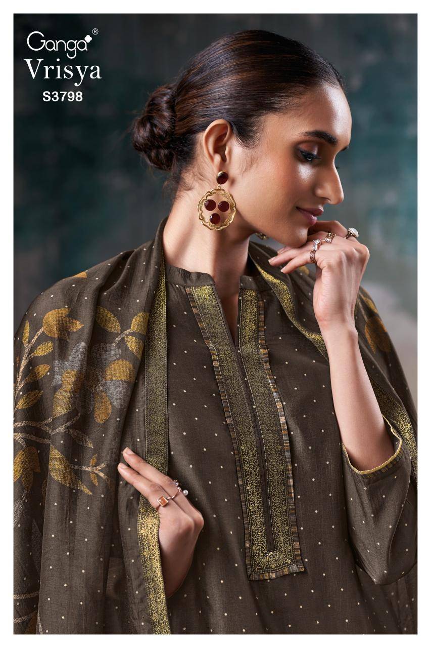 Ganga vrisya 3798 Dress materials wholesale market in Mumbai