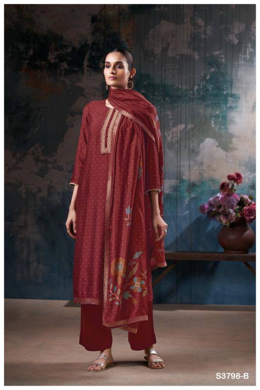 Ganga vrisya 3798 Dress materials wholesale market in Mumbai