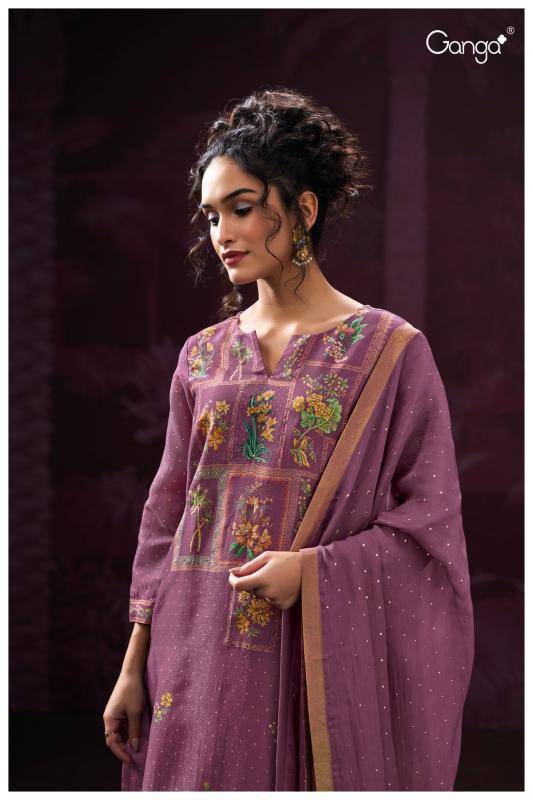 Ganga gathika 3155 Designer dress material wholesale