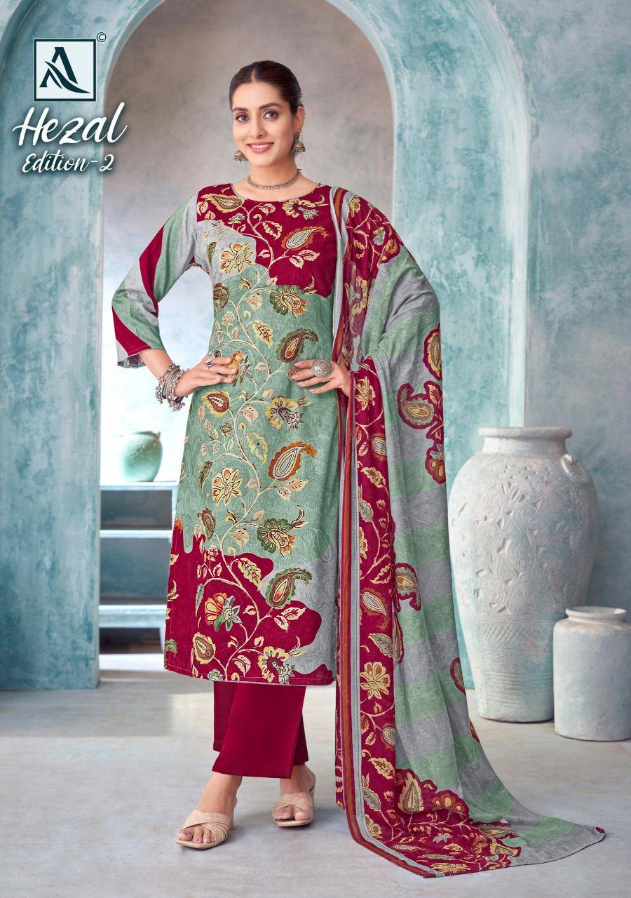 Alok suit hezal 2 Bulk saree and dress material dealer