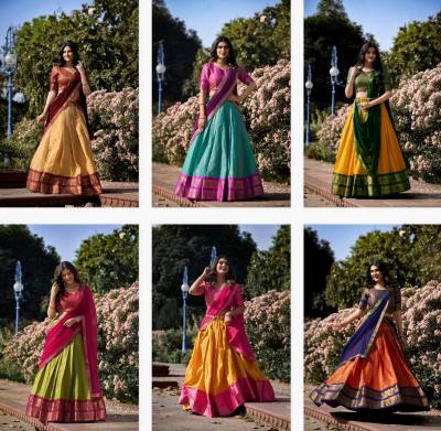 Lh 014 Kanjiveram Silk Zari Wholesale designer lehenga choli