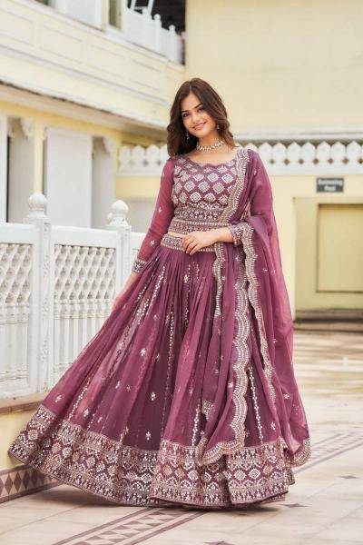 Sn 2305 Designer Faux Georgette Wholesale lehenga choli catalogs