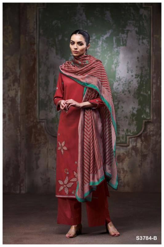 Ganga bryssia 3784 Dress material manufacturers