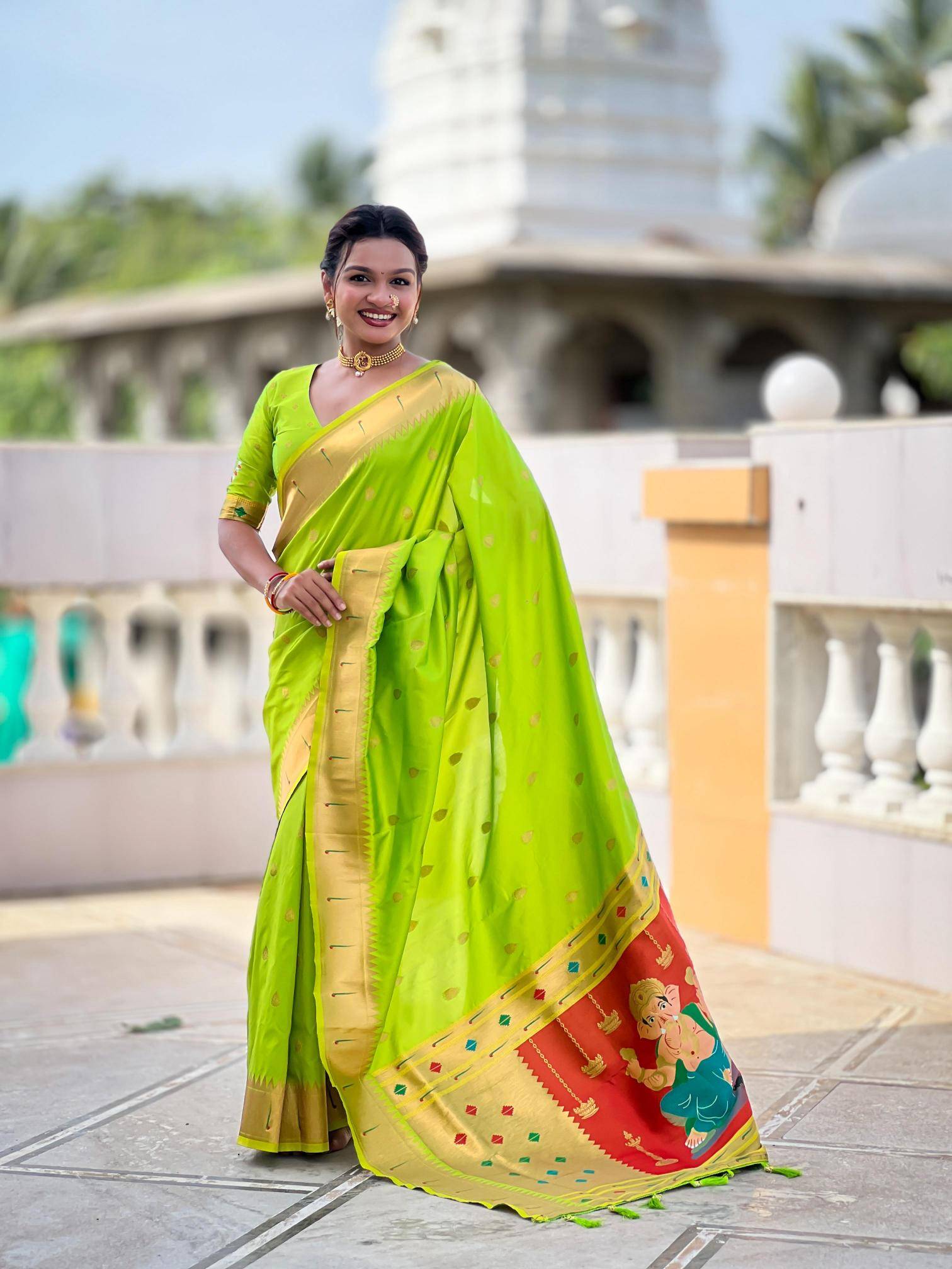 Anupama ganpati special soft pethani silk Saree wholesale market in Chennai