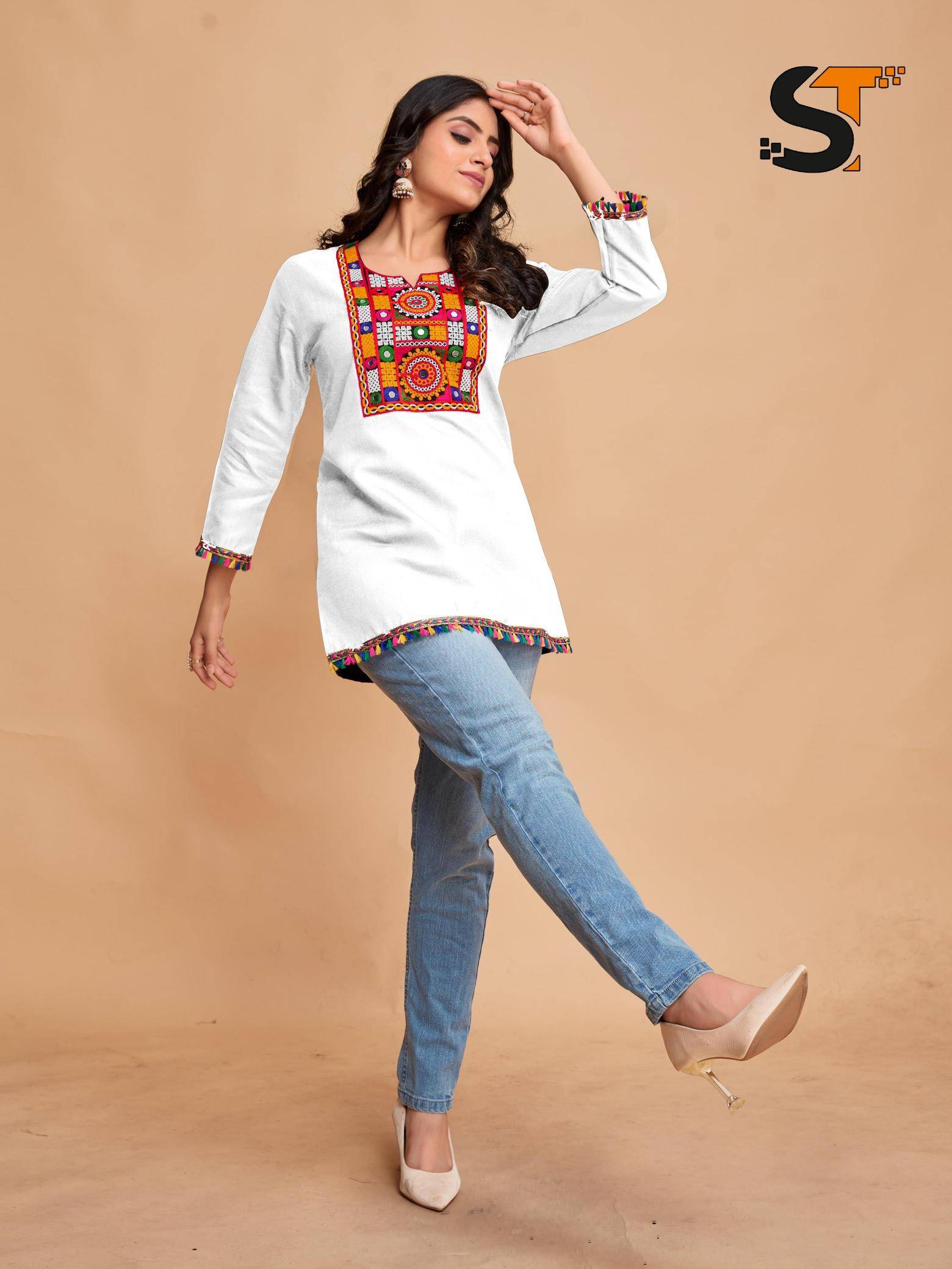 Shree salasar cotton short Indian kurtis market in Kolkata