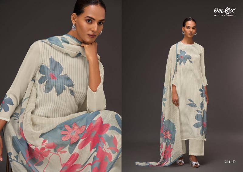 Omtex colour canvas Unstitched dress material wholesale