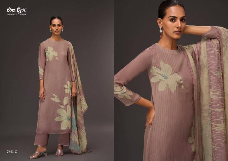 Omtex colour canvas Unstitched dress material wholesale