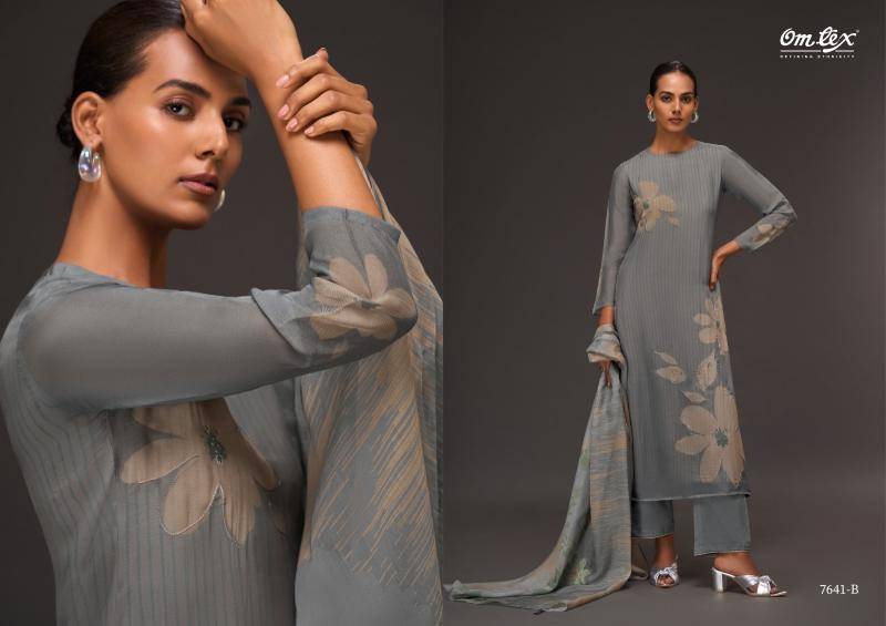 Omtex colour canvas Unstitched dress material wholesale