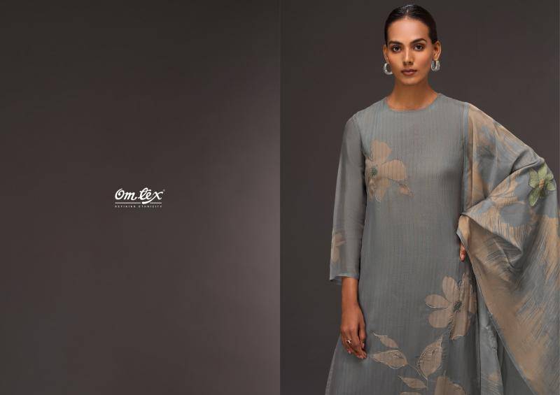 Omtex colour canvas Unstitched dress material wholesale