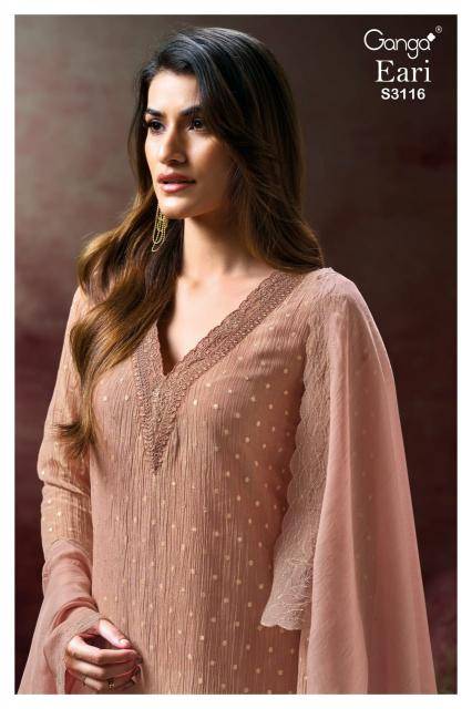 Ganga eari 3116 Wholesale dress material catalogs