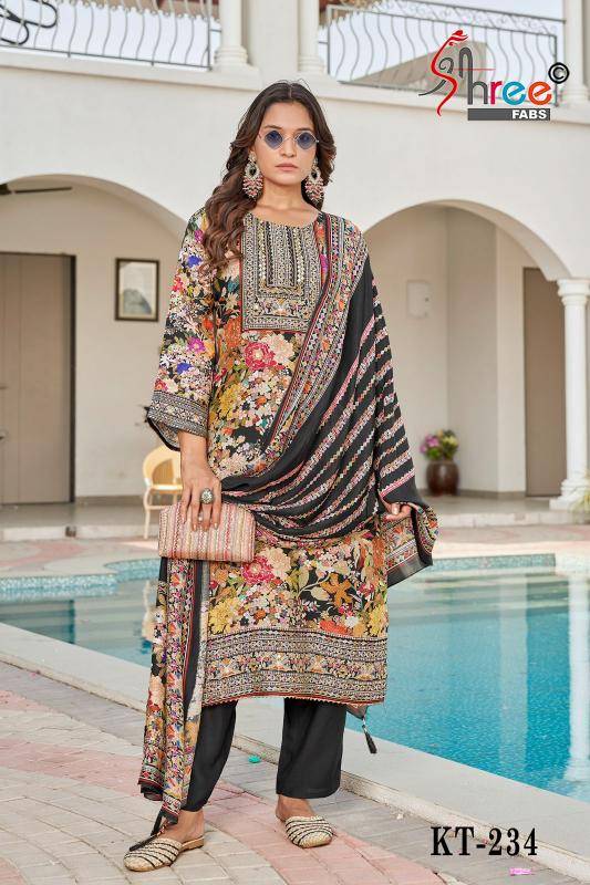 Shree fab KT - 234 maslin Wholesale designer dress material