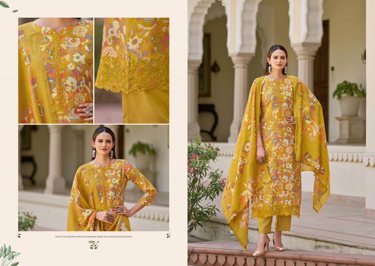 Sargam mari gold Wholesale printed dress material
