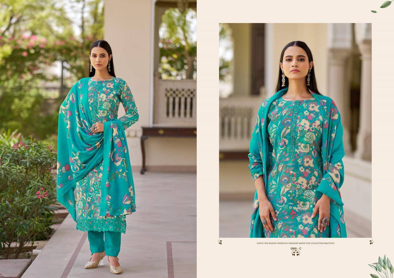 Sargam mari gold Wholesale printed dress material