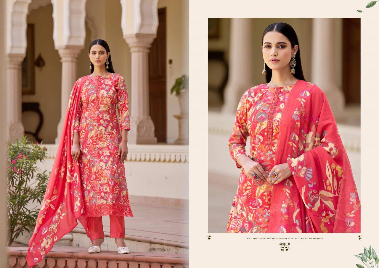 Sargam mari gold Wholesale printed dress material