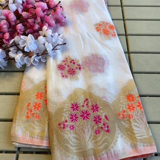 Akshara festival special khadi silk Printed sarees wholesale